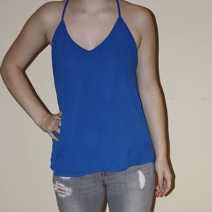 Cobalt Blue Tank Top with Adjustable Straps